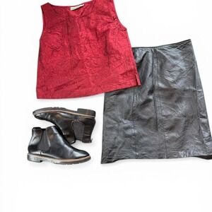 Canvasbacks Vintage Y2K 100% Silk Tank Top Womens Medium Burgundy Red